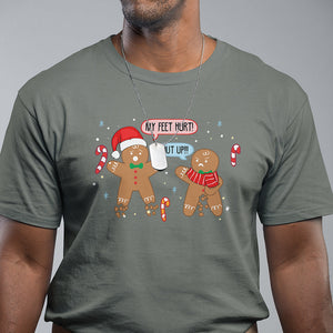 Shut Up Gingerbread Just Broken Feet Naught Christmas T Shirt TS09 Printyourwear