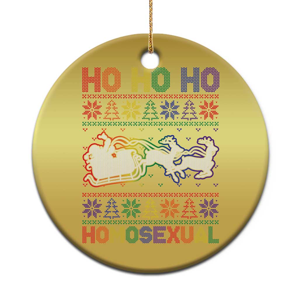 Funny Xmas LGBT Christmas Ornament Ho Ho Ho Homosexual TS09 Print Your Wear