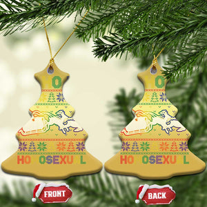 Funny Xmas LGBT Christmas Ornament Ho Ho Ho Homosexual TS09 Christmas Tree Gold Print Your Wear