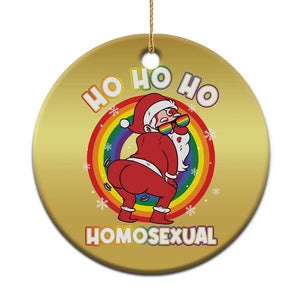 Funny Xmas LGBT Christmas Ornament Santa Ho Ho Ho Homosexual TS09 Print Your Wear