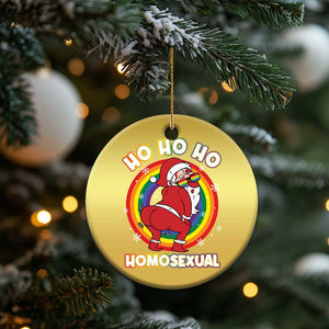 Funny Xmas LGBT Christmas Ornament Santa Ho Ho Ho Homosexual TS09 Print Your Wear