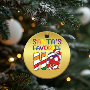 Funny Xmas LGBT Christmas Ornament Santas Favorite Ho Rainbow TS09 Print Your Wear