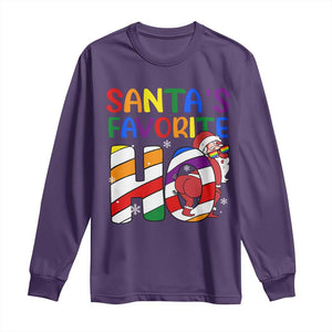 Funny Christmas LGBT Long Sleeve Shirt Santas Favorite Ho Rainbow TS09 Purple Print Your Wear