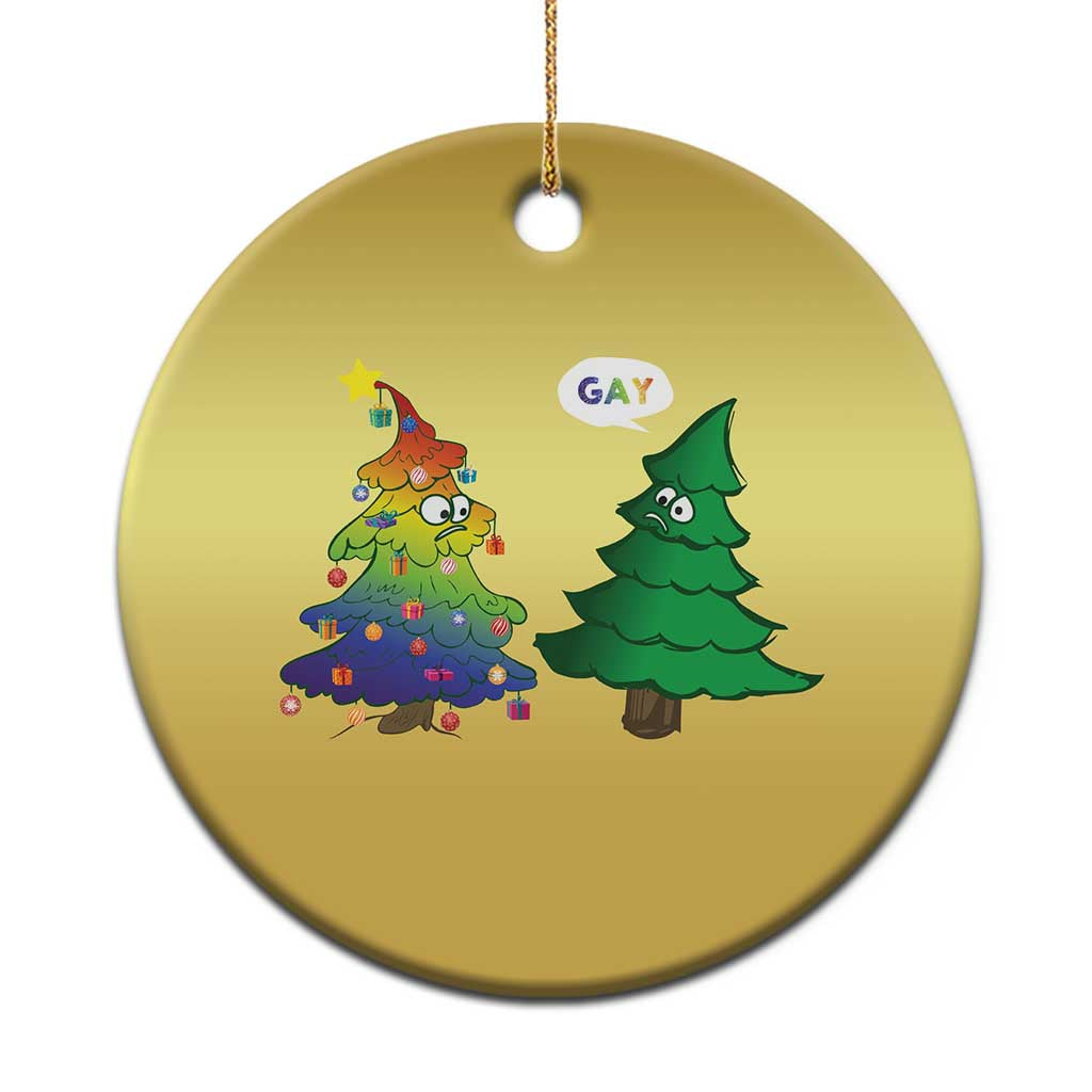 Funny Gay Xmas Christmas Ornament Rainbow Christmas Tree LGBT TS09 Print Your Wear