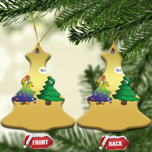 Funny Gay Xmas Christmas Ornament Rainbow Christmas Tree LGBT TS09 Christmas Tree Gold Print Your Wear