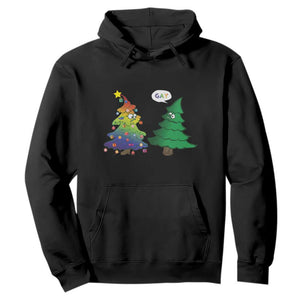 Funny Gay Christmas Hoodie Rainbow Christmas Tree LGBT TS09 Black Print Your Wear