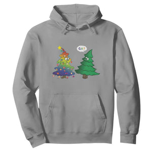 Funny Gay Christmas Hoodie Rainbow Christmas Tree LGBT TS09 Sport Gray Print Your Wear