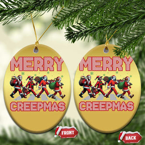 Horror Xmas Christmas Ornament Merry Creepmas Horror Characters TS09 Oval Gold Print Your Wear