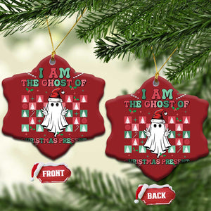 Funny Xmas Christmas Ornament I Am The Ghost Of Christmas Present TS09 Snow Flake Red Print Your Wear