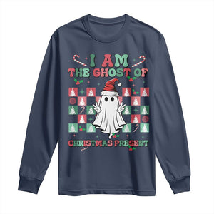 Funny Xmas Long Sleeve Shirt I Am The Ghost Of Christmas Present TS09 Navy Print Your Wear