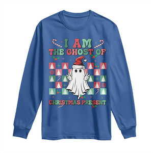 Funny Xmas Long Sleeve Shirt I Am The Ghost Of Christmas Present TS09 Royal Blue Print Your Wear