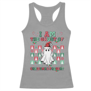 Funny Xmas Racerback Tank Top I Am The Ghost Of Christmas Present TS09 Sport Gray Print Your Wear