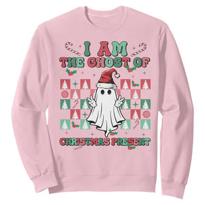 Funny Xmas Sweatshirt I Am The Ghost Of Christmas Present TS09 Light Pink Print Your Wear