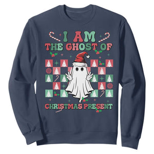 Funny Xmas Sweatshirt I Am The Ghost Of Christmas Present TS09 Navy Print Your Wear