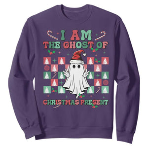 Funny Xmas Sweatshirt I Am The Ghost Of Christmas Present TS09 Purple Print Your Wear