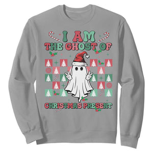 Funny Xmas Sweatshirt I Am The Ghost Of Christmas Present TS09 Sport Gray Print Your Wear