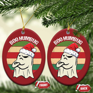 Gothic Xmas Christmas Ornament Boo Humbug Santa Ghost TS09 Oval Red Print Your Wear