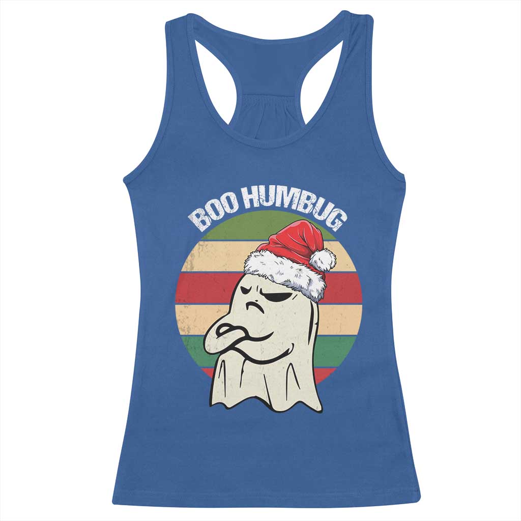 Gothic Xmas Racerback Tank Top Boo Humbug Santa Ghost TS09 Royal Blue Print Your Wear