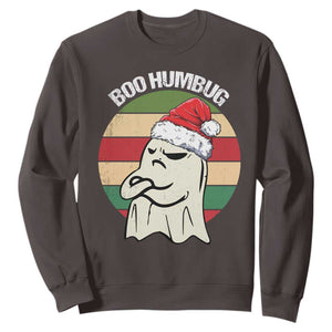 Gothic Xmas Sweatshirt Boo Humbug Santa Ghost TS09 Dark Chocolate Print Your Wear