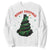 Gothic Xmas Sweatshirt Meowy Creepmas Cat Christmas Tree TS09 White Print Your Wear