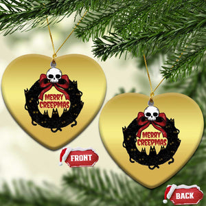 Gothic Xmas Christmas Ornament Merry Creepmas Cat Wreath TS09 Heart Gold Print Your Wear