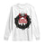 Gothic Christmas Long Sleeve Shirt Merry Creepmas Cat Wreath TS09 White Print Your Wear