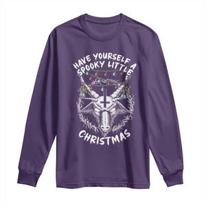 Gothic Xmas Long Sleeve Shirt Have Yourself A Scary Little Christmas Satan Pentagram TS09 Purple Print Your Wear