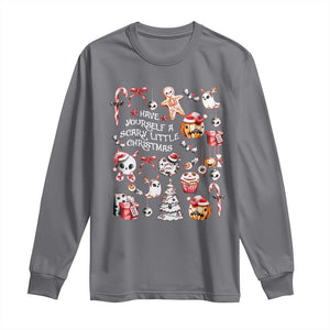 Gothic Xmas Long Sleeve Shirt Have Yourself A Scary Little Christmas TS09 Charcoal Print Your Wear