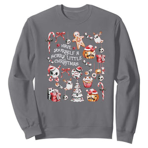 Gothic Xmas Sweatshirt Have Yourself A Scary Little Christmas TS09 Charcoal Print Your Wear