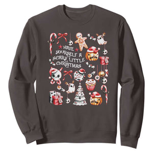 Gothic Xmas Sweatshirt Have Yourself A Scary Little Christmas TS09 Dark Chocolate Print Your Wear