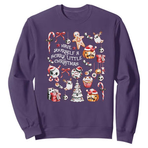 Gothic Xmas Sweatshirt Have Yourself A Scary Little Christmas TS09 Purple Print Your Wear