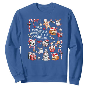 Gothic Xmas Sweatshirt Have Yourself A Scary Little Christmas TS09 Royal Blue Print Your Wear