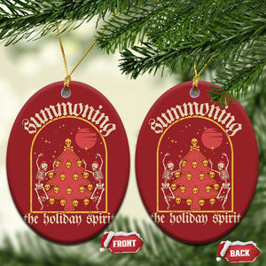 Gothic Xmas Christmas Ornament Summoning Holiday Spirit Skeleton Christmas Tree TS09 Oval Red Print Your Wear