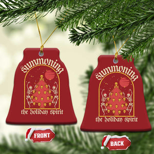 Gothic Xmas Christmas Ornament Summoning Holiday Spirit Skeleton Christmas Tree TS09 Bell Flake Red Print Your Wear