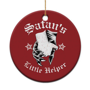 Funny Xmas Satan's Little Helper Christmas Ornament TS09 Print Your Wear