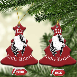 Funny Xmas Satan's Little Helper Christmas Ornament TS09 Christmas Tree Red Print Your Wear