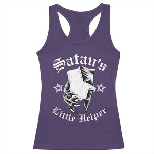 Funny Xmas Satan's Little Helper Racerback Tank Top TS09 Purple Print Your Wear