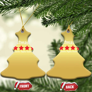 Funny Xmas Christmas Ornament Five Stars Totally Awesome Highly Recommend TS09 Christmas Tree Gold Print Your Wear