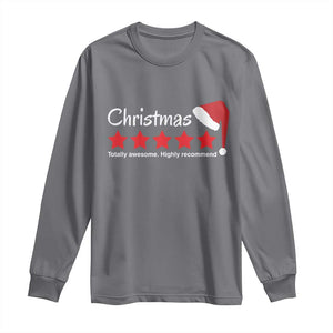 Funny Christmas Long Sleeve Shirt Five Stars Totally Awesome Highly Recommend TS09 Charcoal Print Your Wear