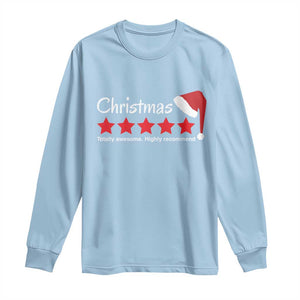 Funny Christmas Long Sleeve Shirt Five Stars Totally Awesome Highly Recommend TS09 Light Blue Print Your Wear