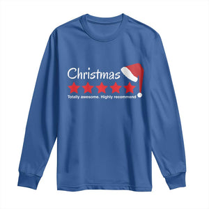 Funny Christmas Long Sleeve Shirt Five Stars Totally Awesome Highly Recommend TS09 Royal Blue Print Your Wear