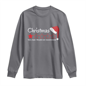 Funny Christmas Bah Humbug Long Sleeve Shirt One Star Very Bad Would Not recommend TS09 Charcoal Print Your Wear