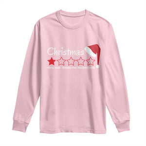 Funny Christmas Bah Humbug Long Sleeve Shirt One Star Very Bad Would Not recommend TS09 Light Pink Print Your Wear