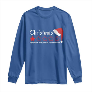 Funny Christmas Bah Humbug Long Sleeve Shirt One Star Very Bad Would Not recommend TS09 Royal Blue Print Your Wear