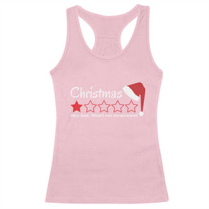 Funny Christmas Bah Humbug Racerback Tank Top One Star Very Bad Would Not recommend TS09 Light Pink Print Your Wear