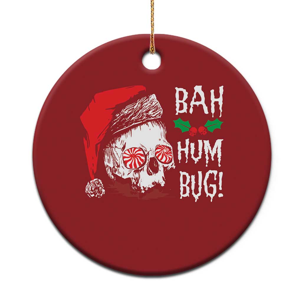 Xmas Bah Humbug Skull Santa Hat Christmas Ornament TS09 Print Your Wear