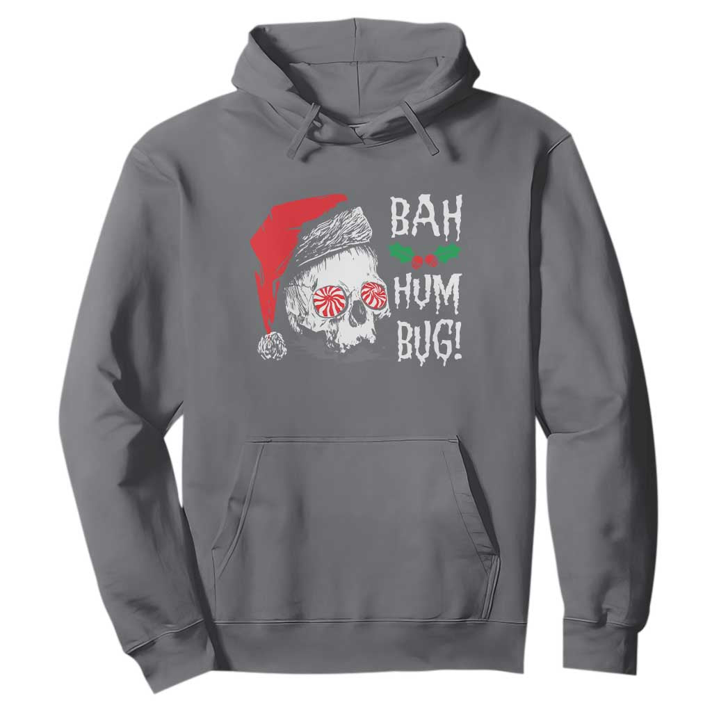 Christmas Bah Humbug Skull Santa Hat Hoodie TS09 Charcoal Print Your Wear