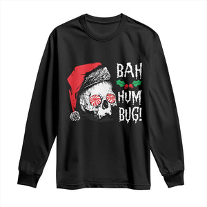 Christmas Bah Humbug Skull Santa Hat Long Sleeve Shirt TS09 Black Print Your Wear