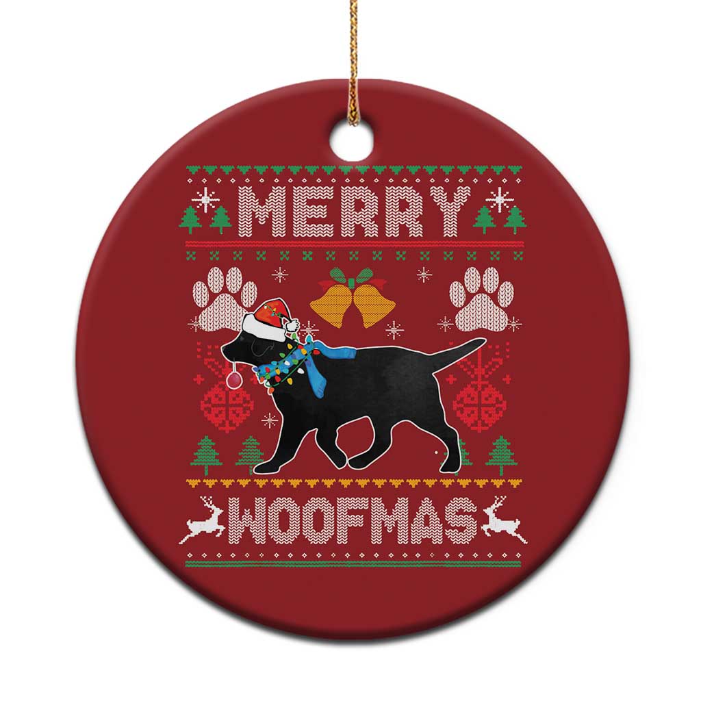 Christmas Merry Woofmas Black Lab Dog Lover Christmas Ornament TS09 Print Your Wear