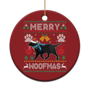 Christmas Merry Woofmas Black Lab Dog Lover Christmas Ornament TS09 Print Your Wear